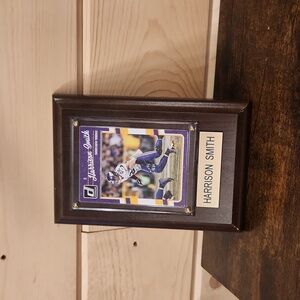Harrison smith.. Minnesota vikings football cars mini plaque.